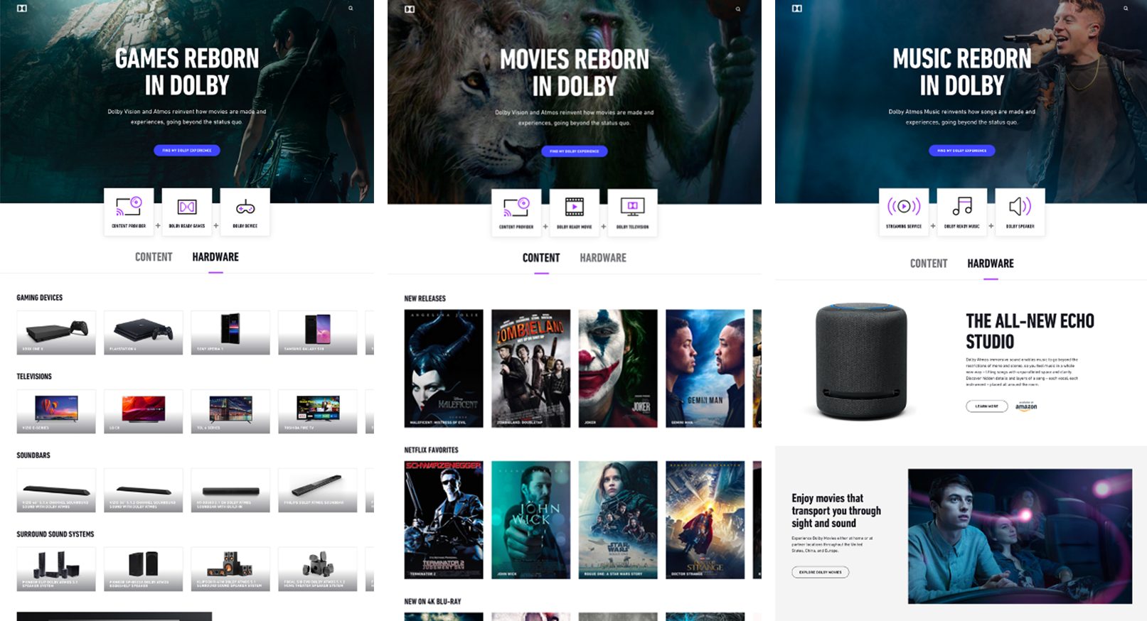 Dolby screens